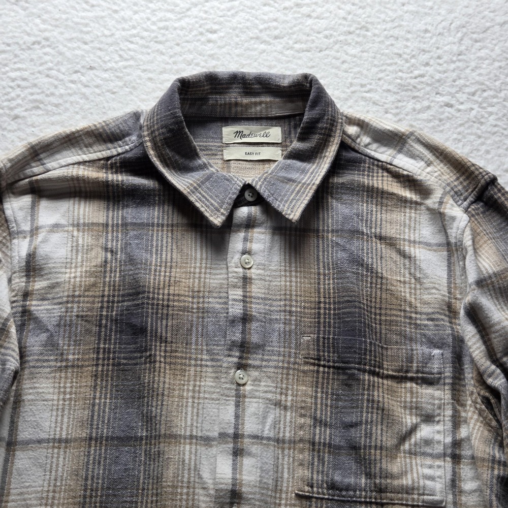 Madewell Button Up Shirt Womens XL Multicolor Plaid Flannel‎ Long Sleeve Top